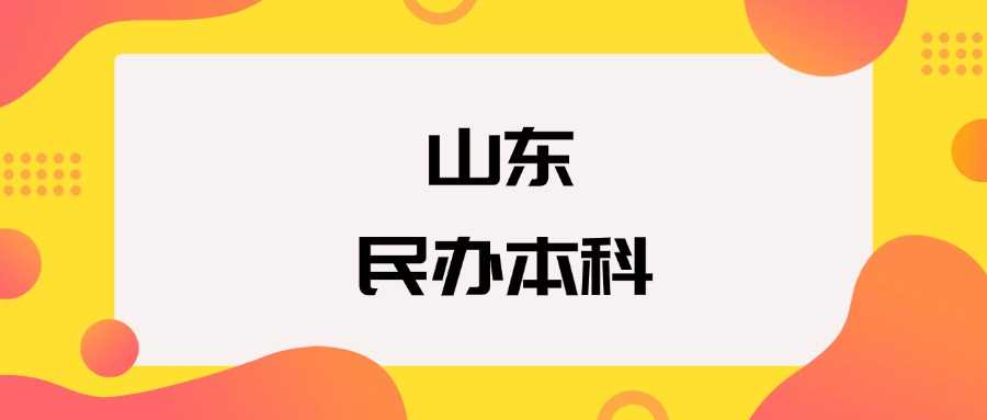 山东民办本科2025排名及分数线一览
