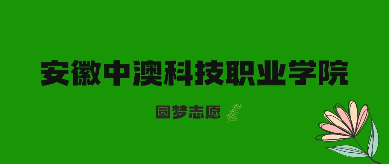 2025安徽考生多少分能上中澳科技职院？附2024录取线